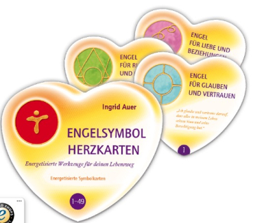 Engelsymbol-Herzkarten